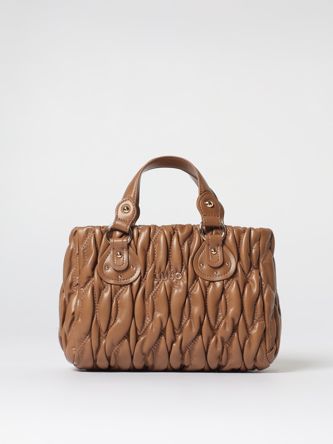 LIU JO BORSA A MANO: Borsa Aide Liu Jo in pelle sintetica trapuntata , Marrone - Img 1