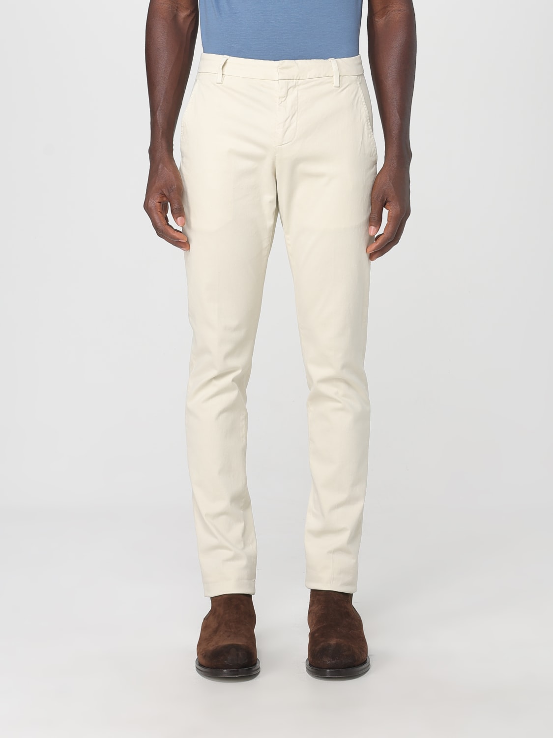 DONDUP PANTS: Jeans men Dondup, Ivory - Img 1