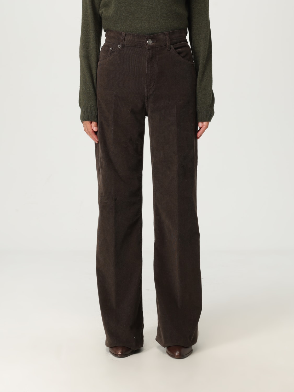 DONDUP PANTALONES: Pantalón mujer Dondup, Marrón - Img 1