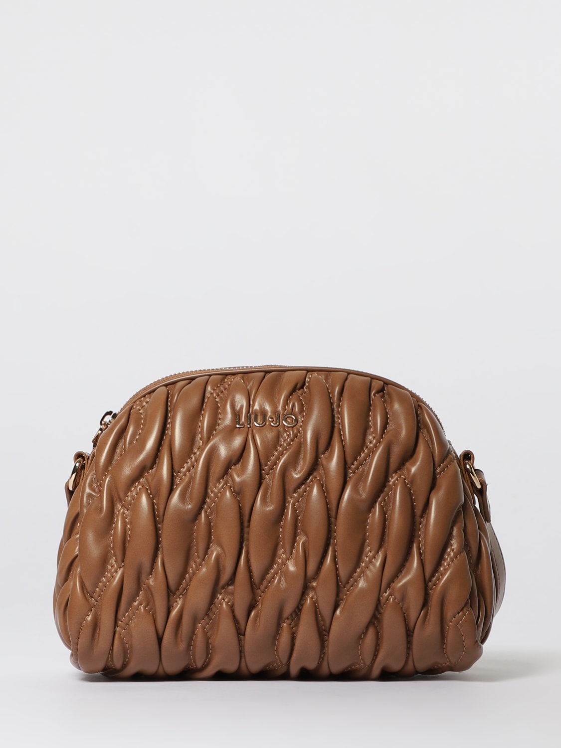 LIU JO BORSA A TRACOLLA: Borsa Aide Liu Jo in pelle sintetica matelassè , Beige - Img 1