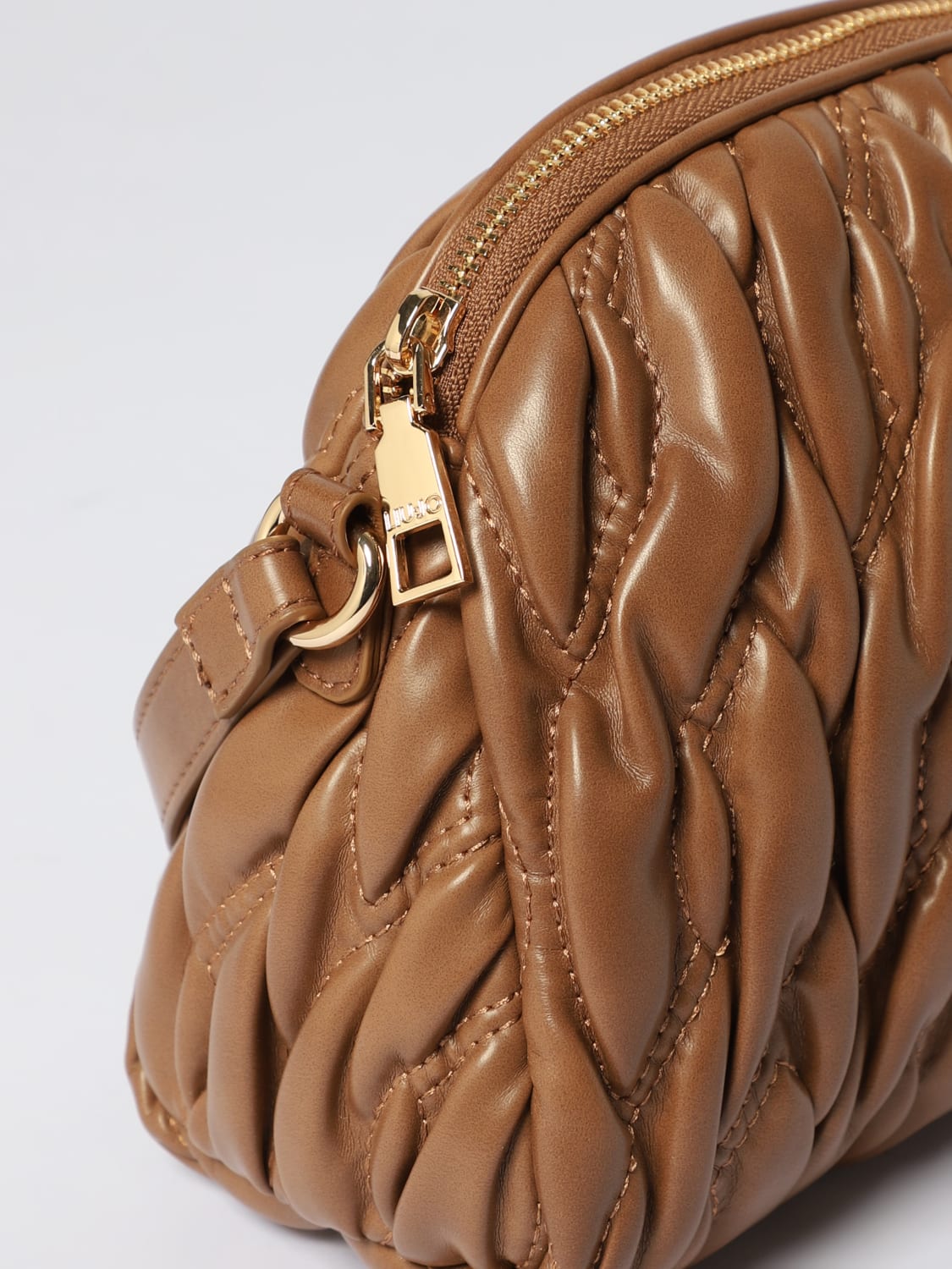 LIU JO BORSA A TRACOLLA: Borsa Aide Liu Jo in pelle sintetica matelassè , Beige - Img 3