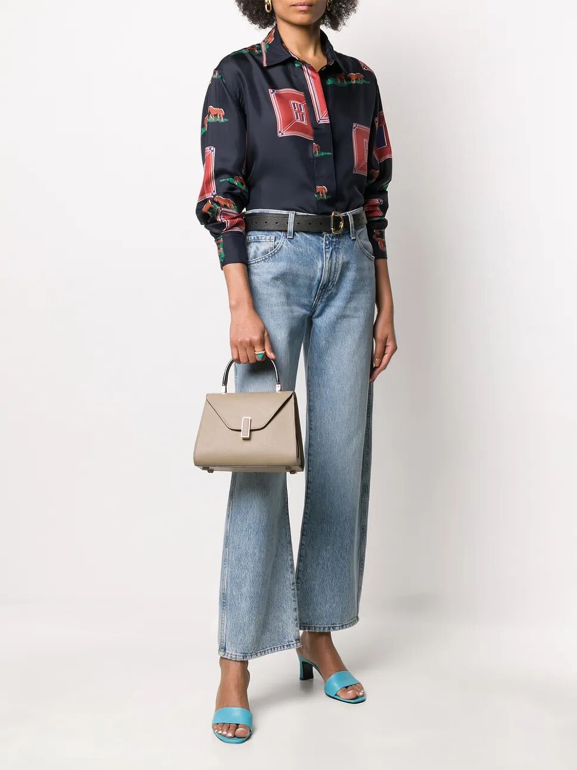 VALEXTRA BORSA A MANO: Borsa Iside Valextra in pelle di vitello, Sabbia - Img 2