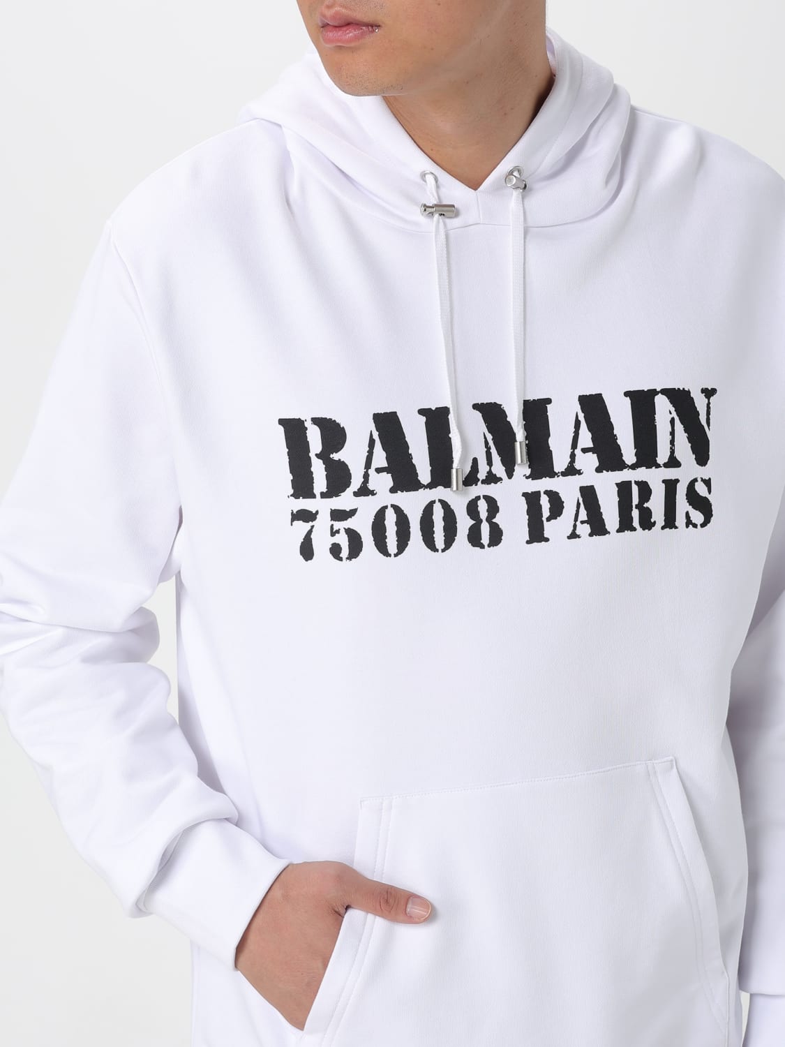 BALMAIN SWEATSHIRT: Sweatshirt men Balmain, White - Img 5
