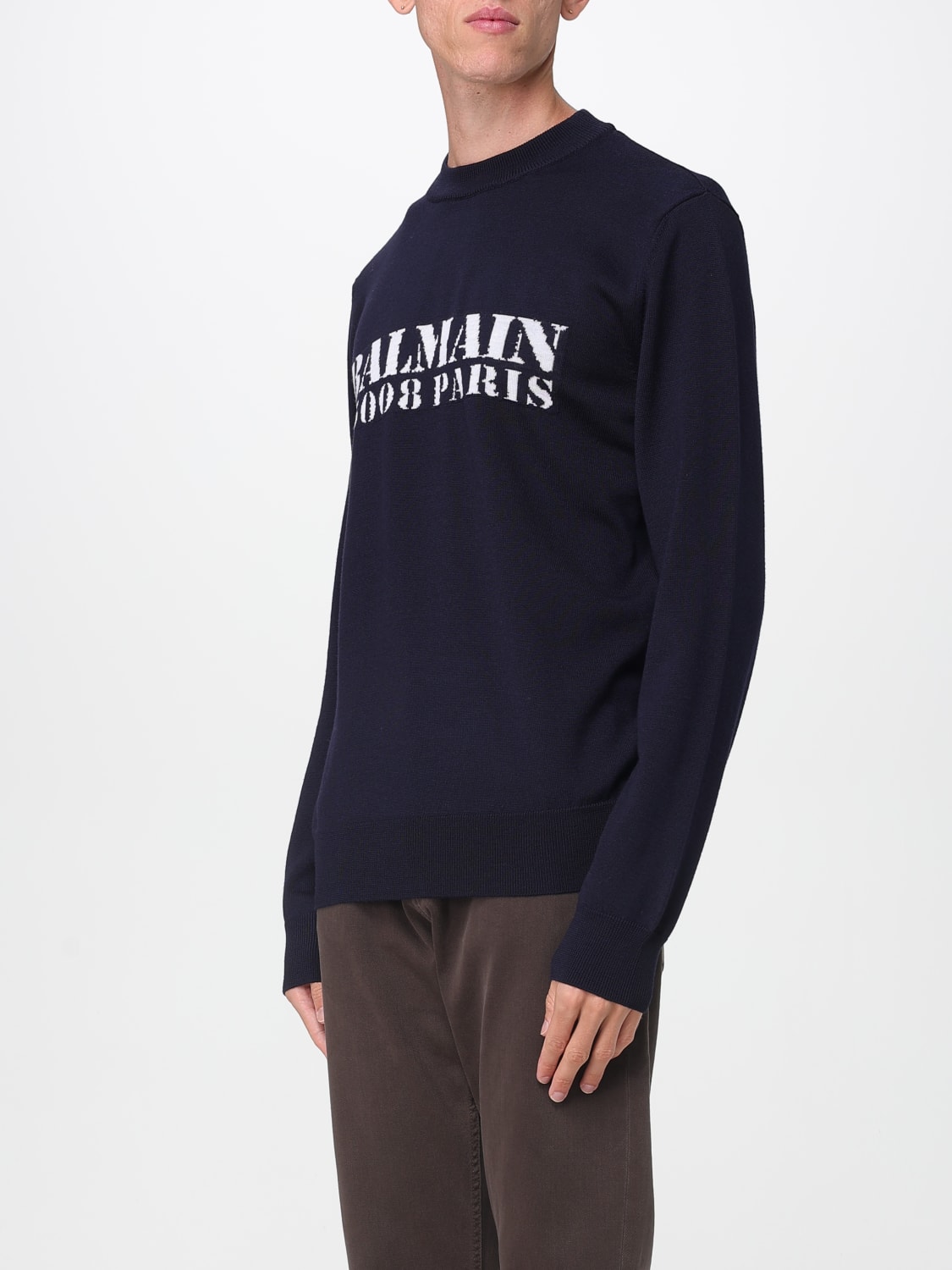 BALMAIN SWEATER: Sweatshirt men Balmain, Blue - Img 3