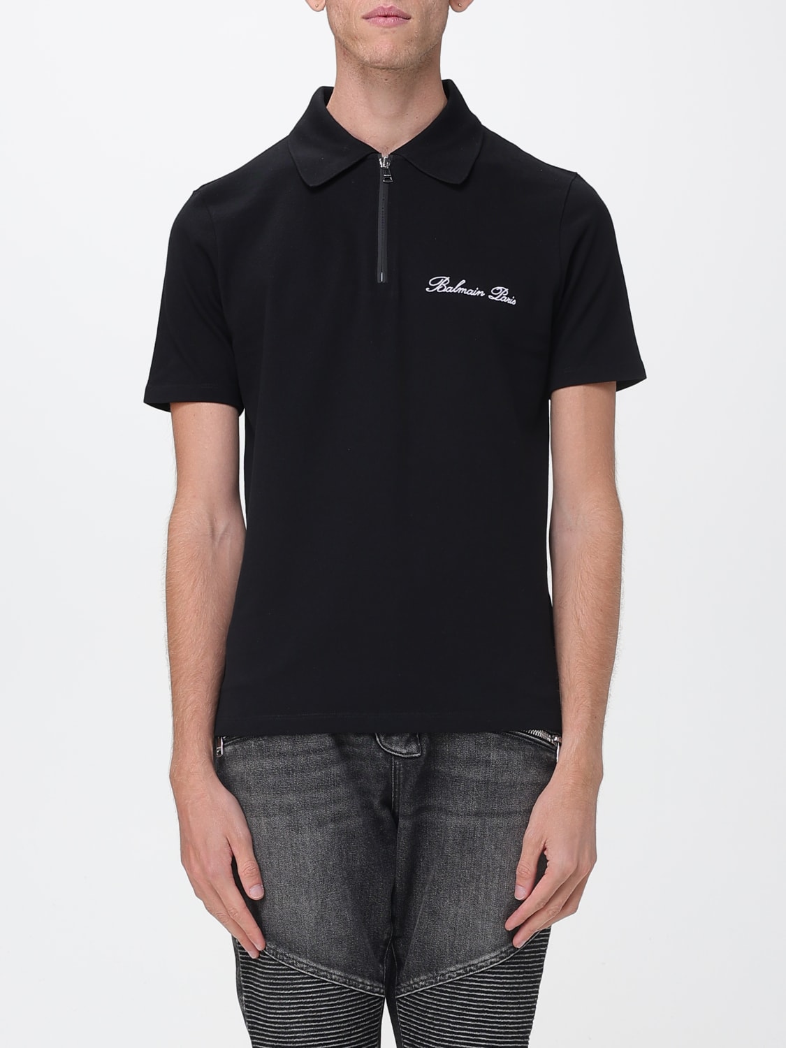BALMAIN POLO SHIRT: Polo shirt men Balmain, Black - Img 1