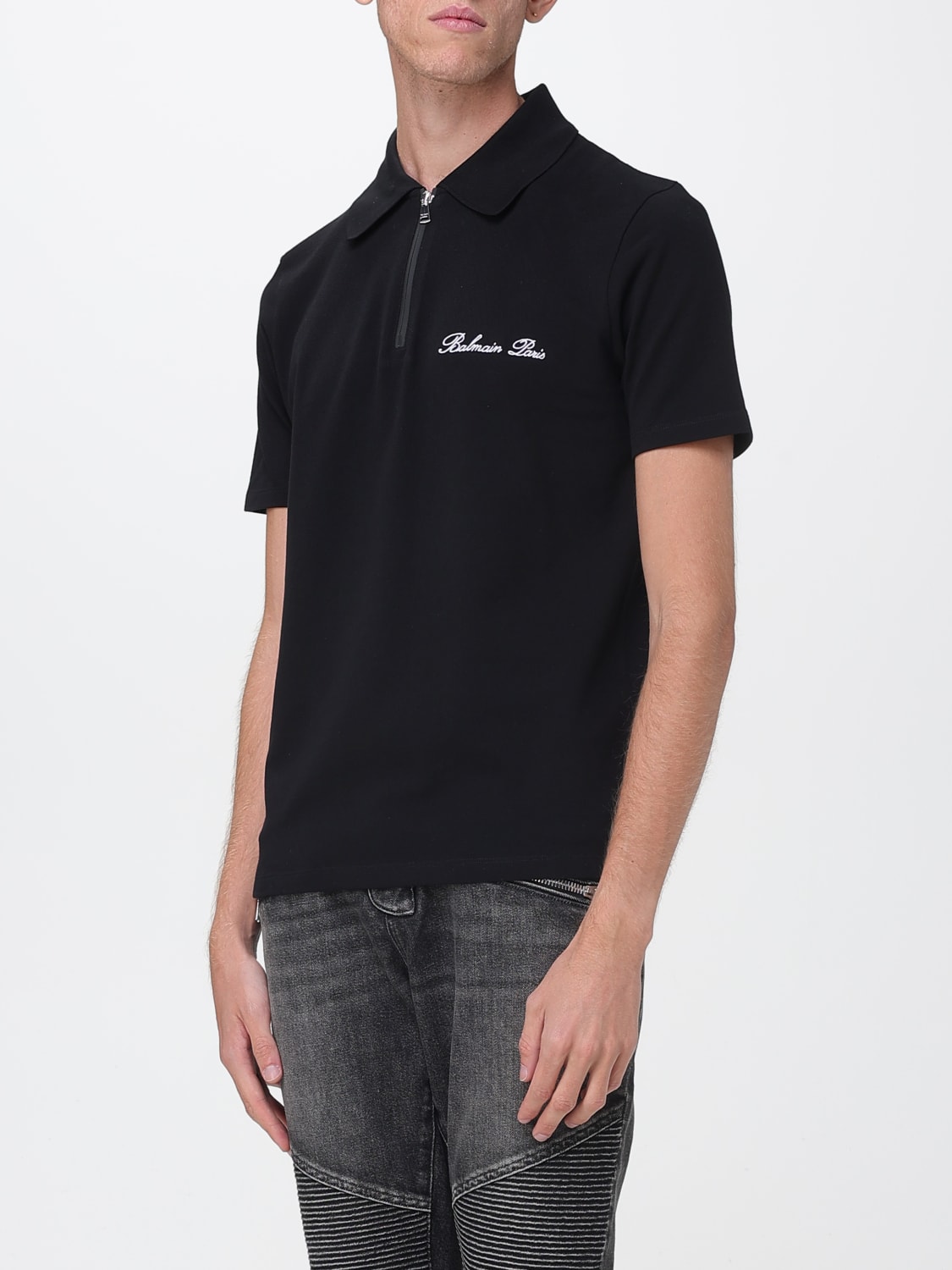 BALMAIN POLO SHIRT: Polo shirt men Balmain, Black - Img 4