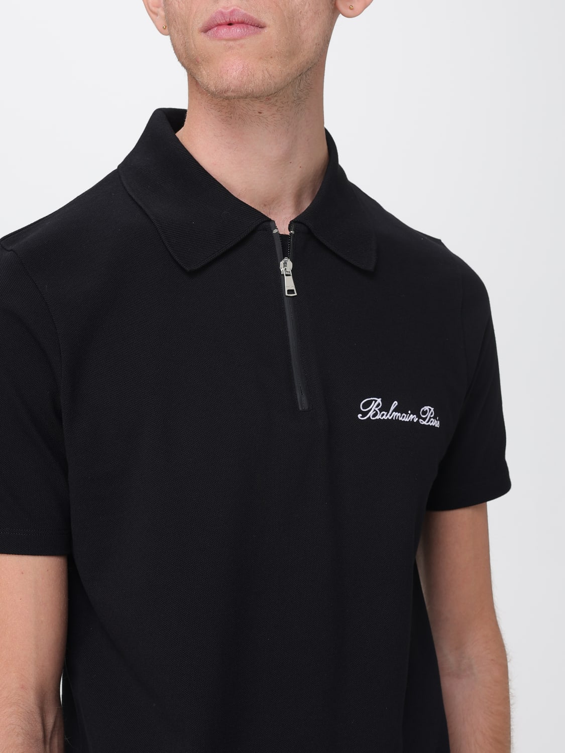BALMAIN POLO SHIRT: Polo shirt men Balmain, Black - Img 5
