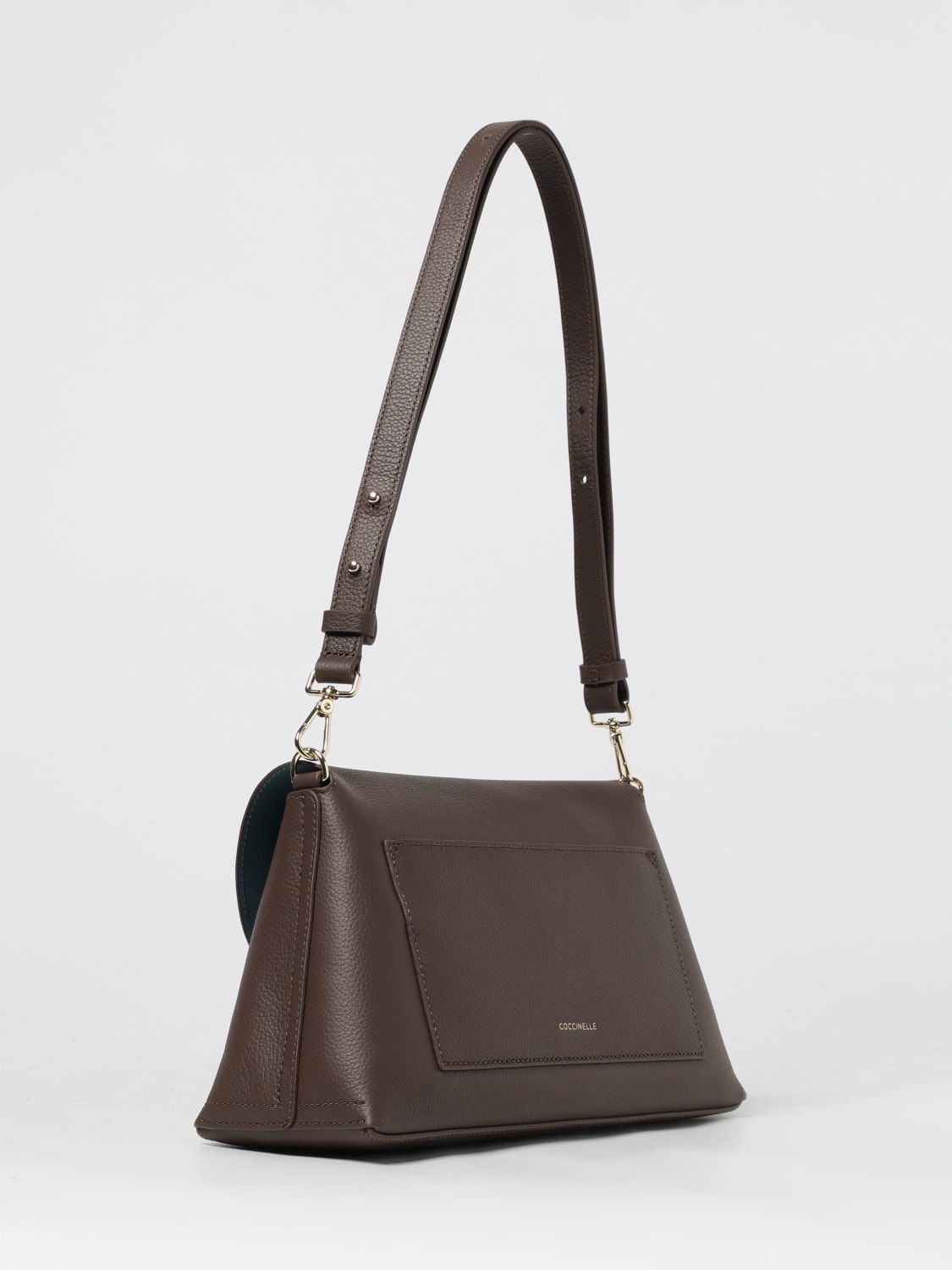 COCCINELLE BORSA A SPALLA: Borsa Nikla Medium Coccinelle in pelle a grana , Cacao - Img 2