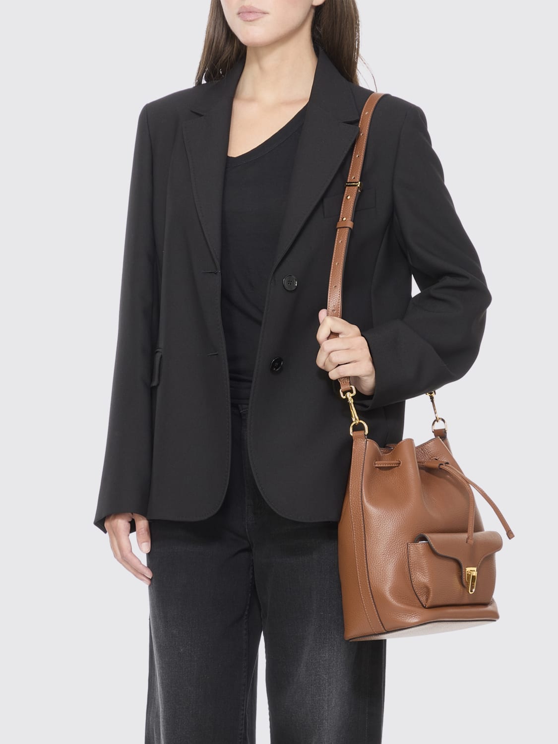 COCCINELLE SCHULTERTASCHE: Handtasche damen Coccinelle, Braun - Img 2