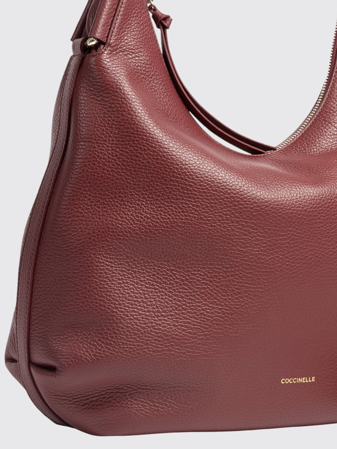COCCINELLE BORSA A SPALLA: Borsa Rebekka Medium Coccinelle in pelle a grana , Rosso - Img 2