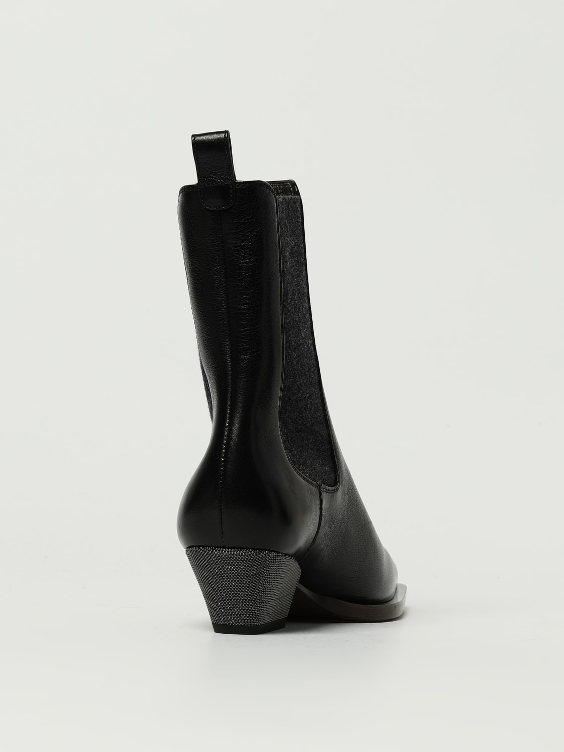 BRUNELLO CUCINELLI BOTAS: Botines planos mujer Brunello Cucinelli, Negro - Img 3