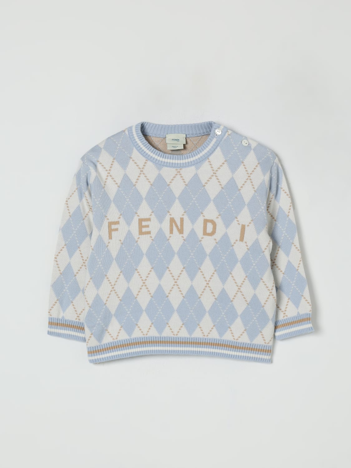 FENDI SWEATER: Swimsuit kids Fendi, Blue - Img 1