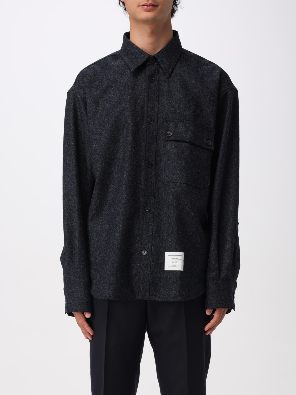 THOM BROWNE JACKE: Hemd herren Thom Browne, Blau - Img 1