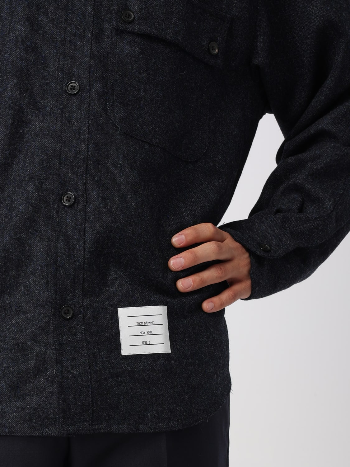 THOM BROWNE JACKE: Hemd herren Thom Browne, Blau - Img 5