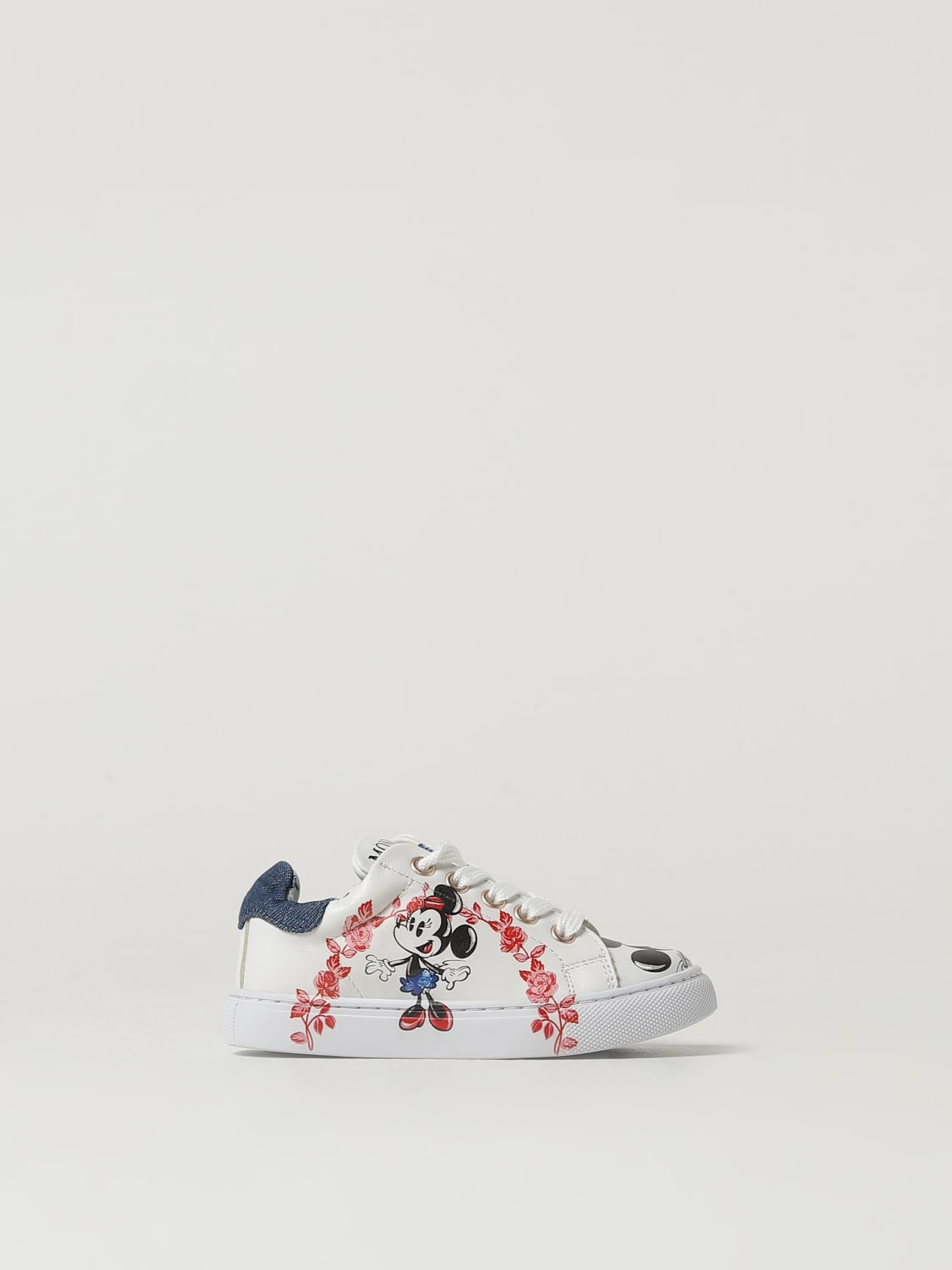 MONNALISA SNEAKERS: Sneakers Minnie Monnalisa in pelle stampata , Panna - Img 1