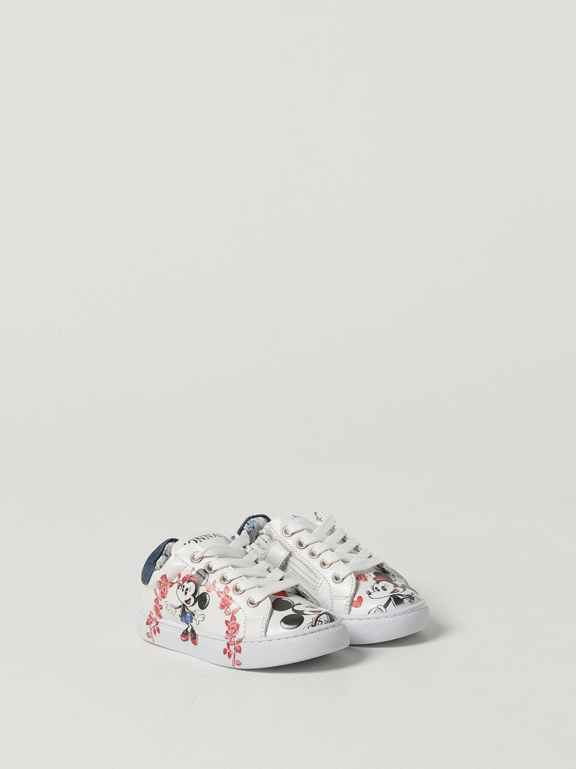 MONNALISA SNEAKERS: Sneakers Minnie Monnalisa in pelle stampata , Panna - Img 2