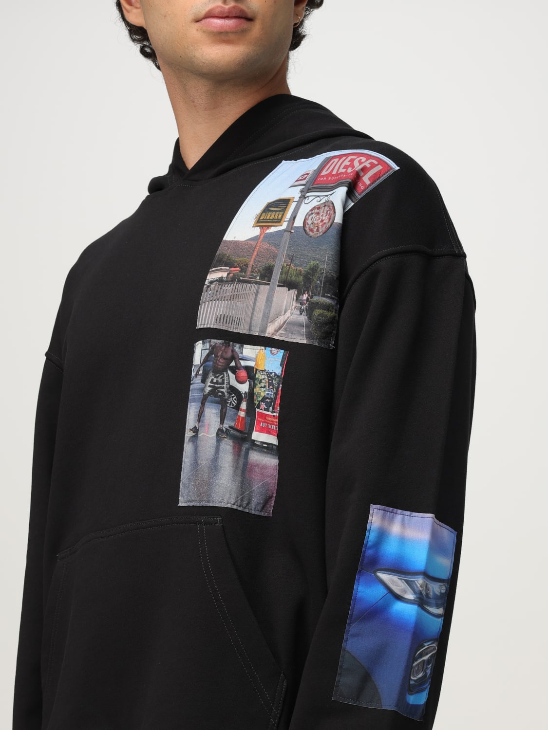 DIESEL SWEATSHIRT: T-shirt men Diesel, Black - Img 3