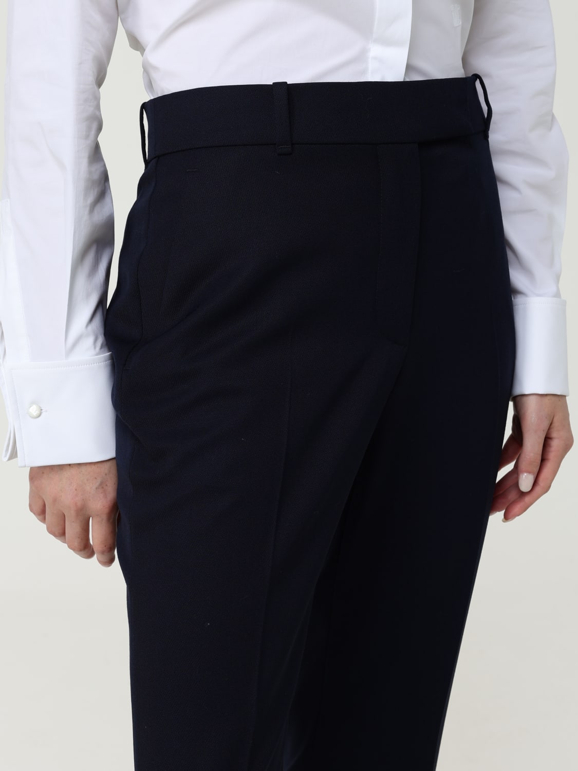 MCQUEEN PANTS: Pants woman McQueen, Blue - Img 4