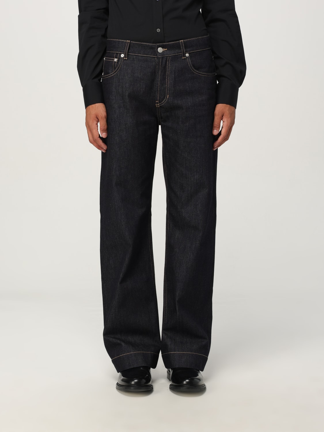 MCQUEEN JEANS: Jeans men McQueen, Denim - Img 1