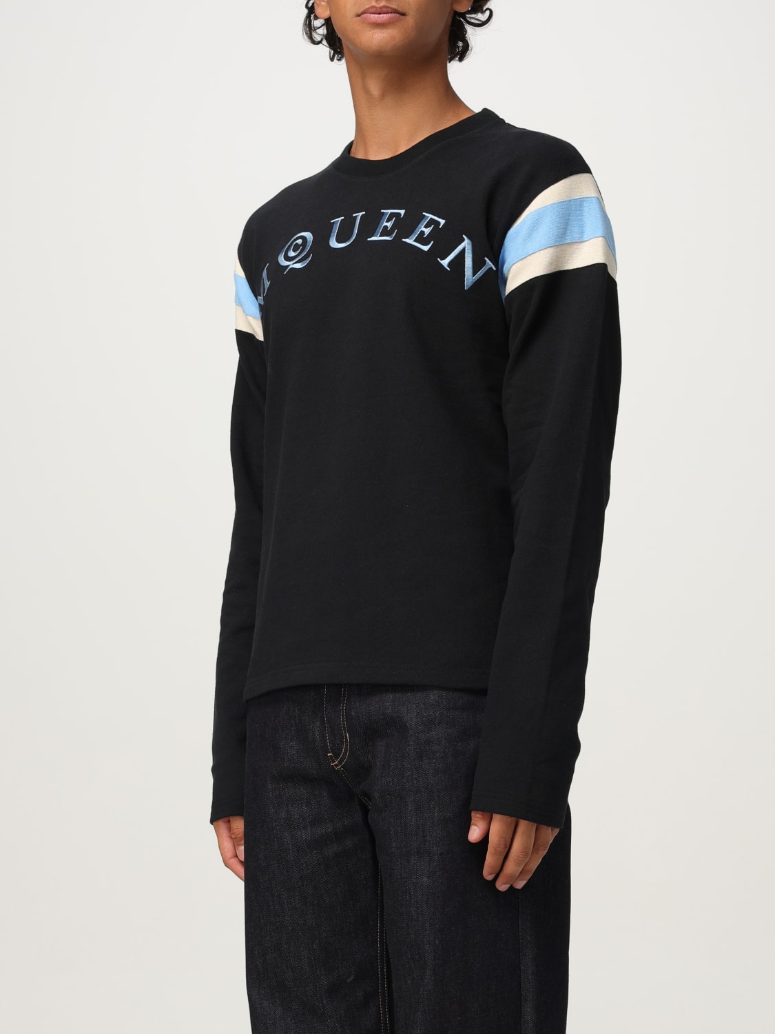 MCQUEEN 卫衣: 卫衣 男士 McQueen, 黑色 - Img 4