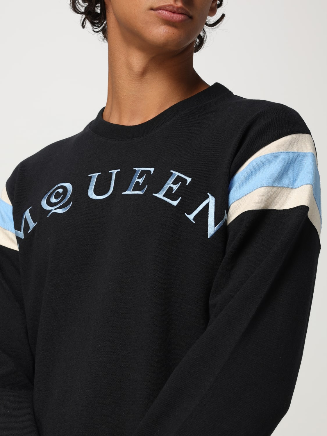 MCQUEEN 卫衣: 卫衣 男士 McQueen, 黑色 - Img 5