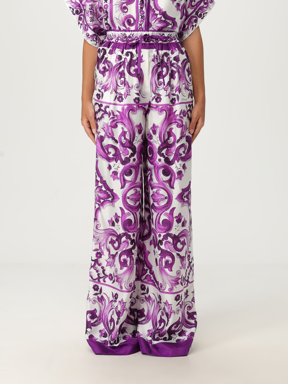 DOLCE & GABBANA PANTALON: Pantalon femme Dolce & Gabbana, Violet - Img 1