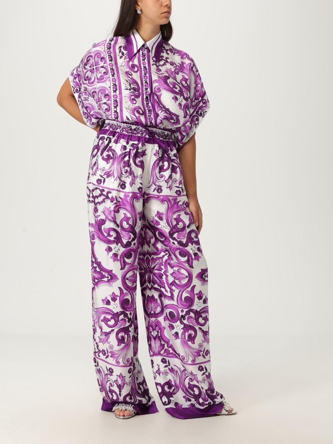 DOLCE & GABBANA PANTALON: Pantalon femme Dolce & Gabbana, Violet - Img 2