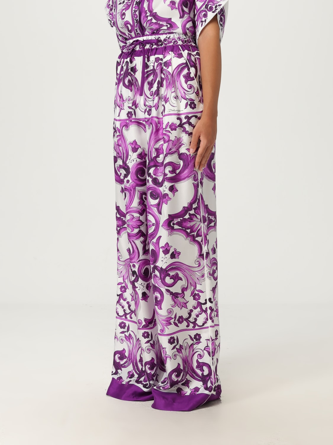DOLCE & GABBANA PANTALON: Pantalon femme Dolce & Gabbana, Violet - Img 4