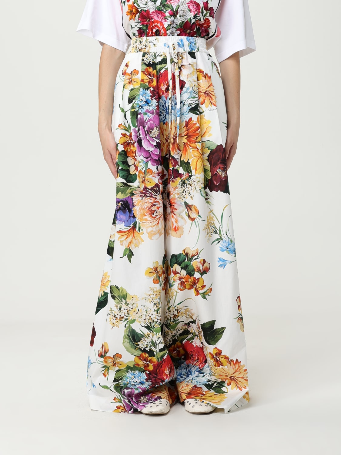 DOLCE & GABBANA PANTALON: Pantalon femme Dolce & Gabbana, Blanc - Img 1