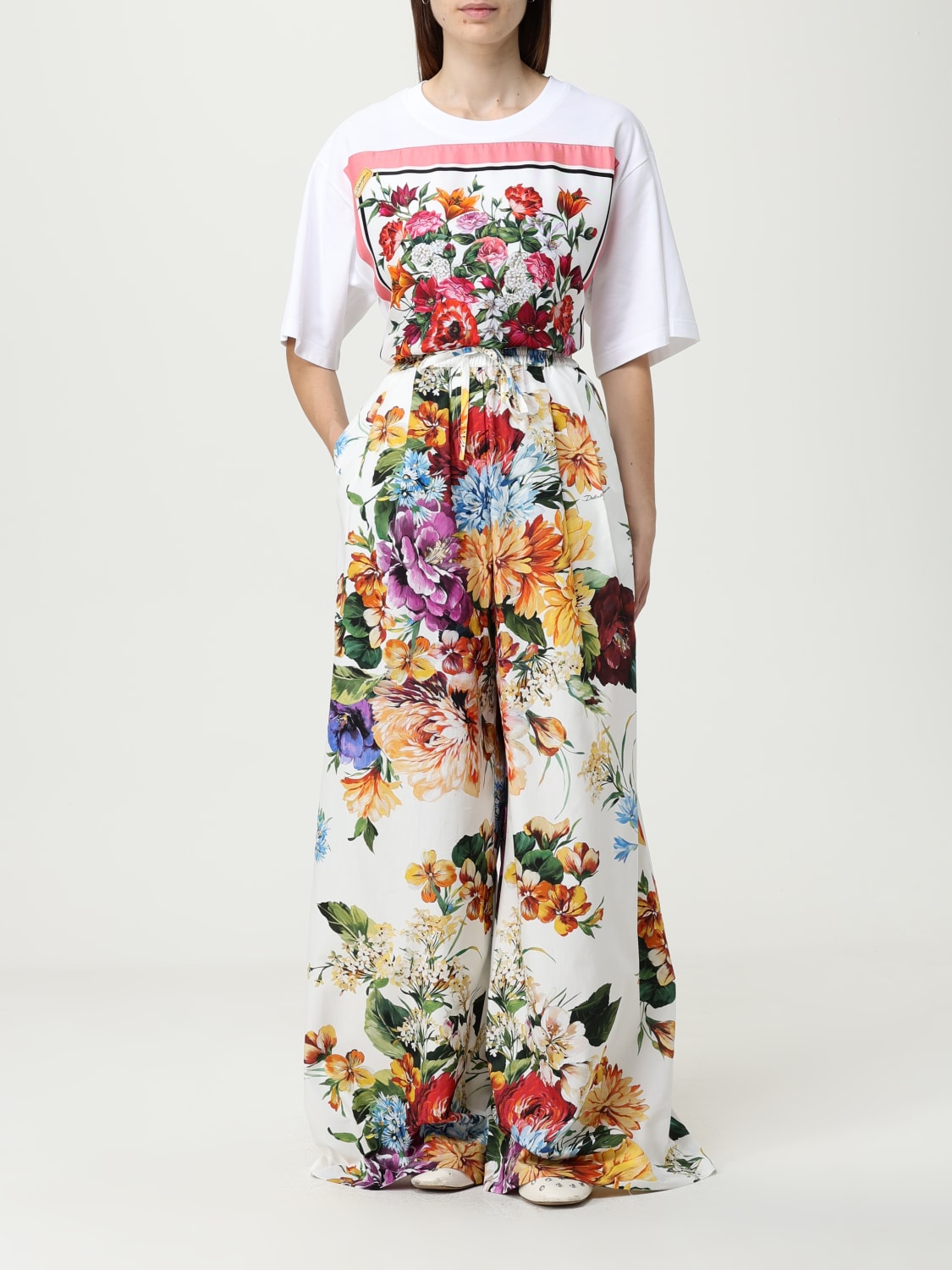 DOLCE & GABBANA PANTALON: Pantalon femme Dolce & Gabbana, Blanc - Img 2