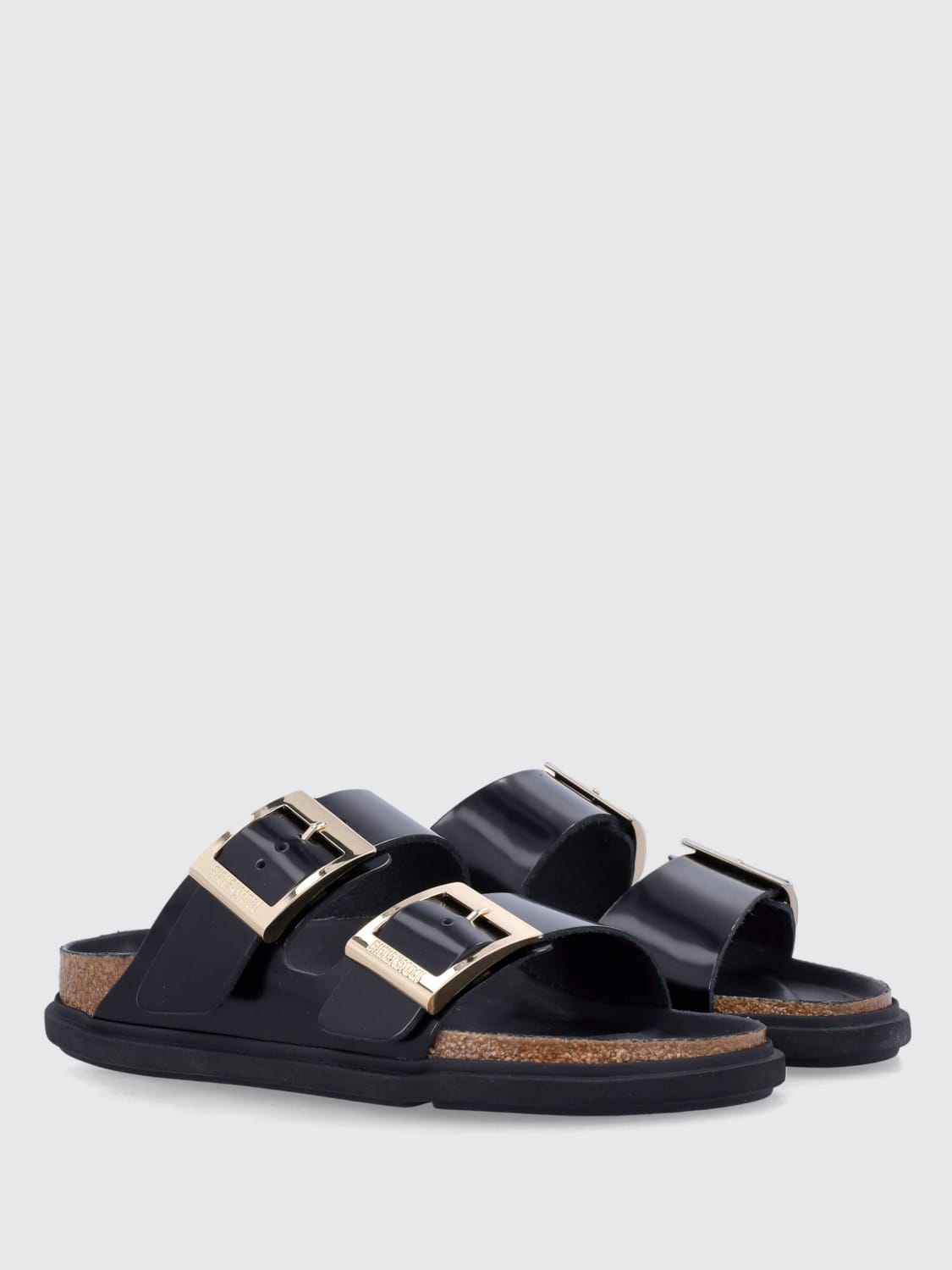 BIRKENSTOCK HEELED SANDAL: Flat sandals woman Birkenstock, Black - Img 2