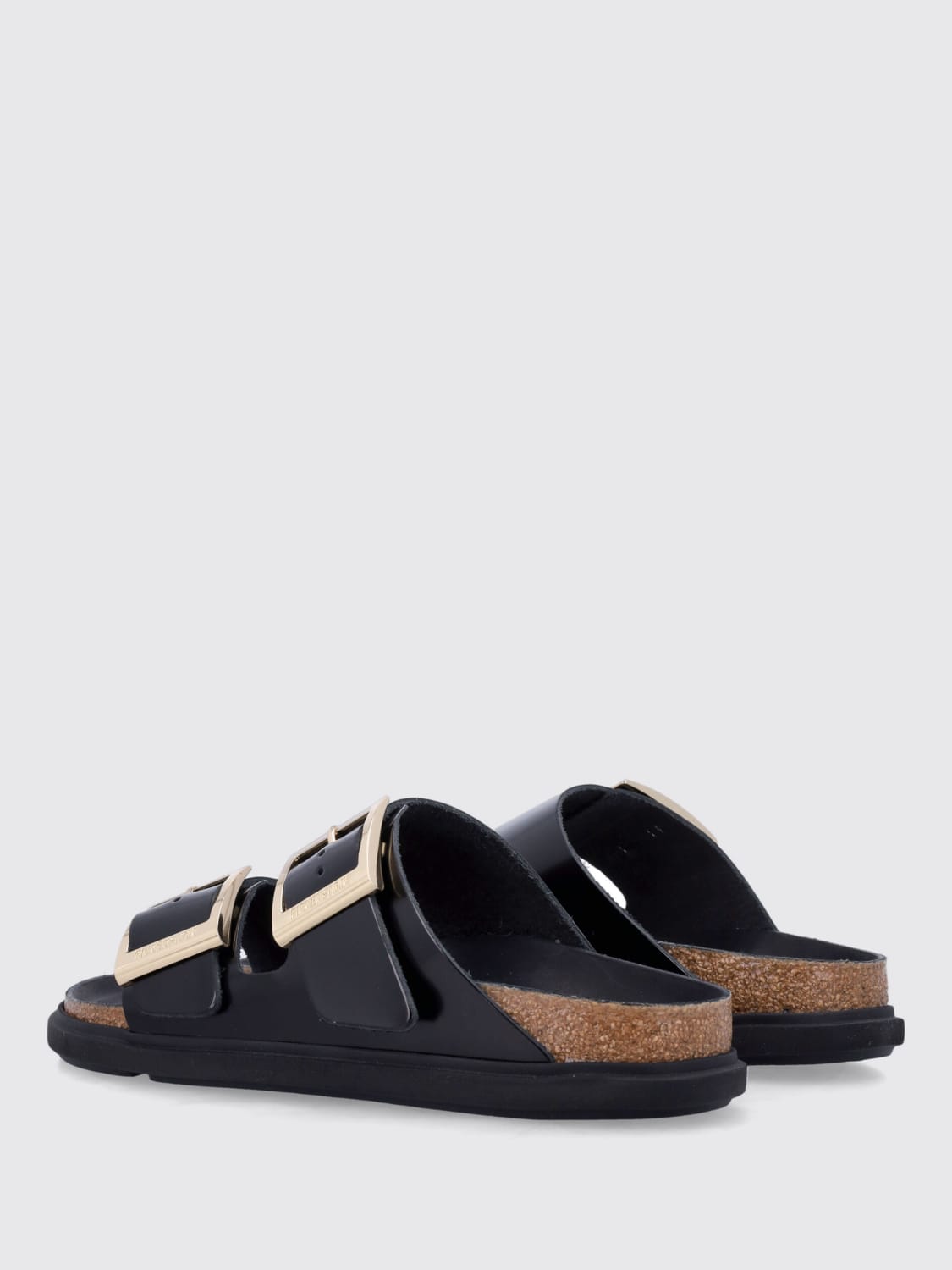 BIRKENSTOCK HEELED SANDAL: Flat sandals woman Birkenstock, Black - Img 3