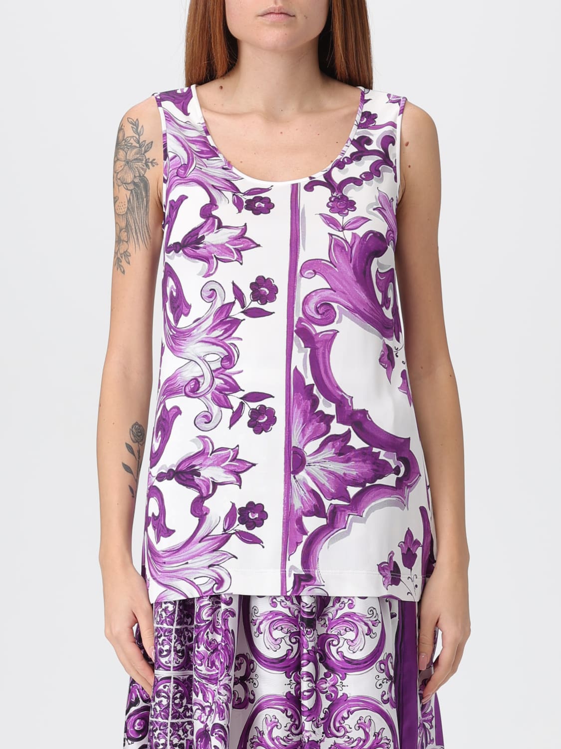 DOLCE & GABBANA TOP: Top woman Dolce & Gabbana, Violet - Img 1