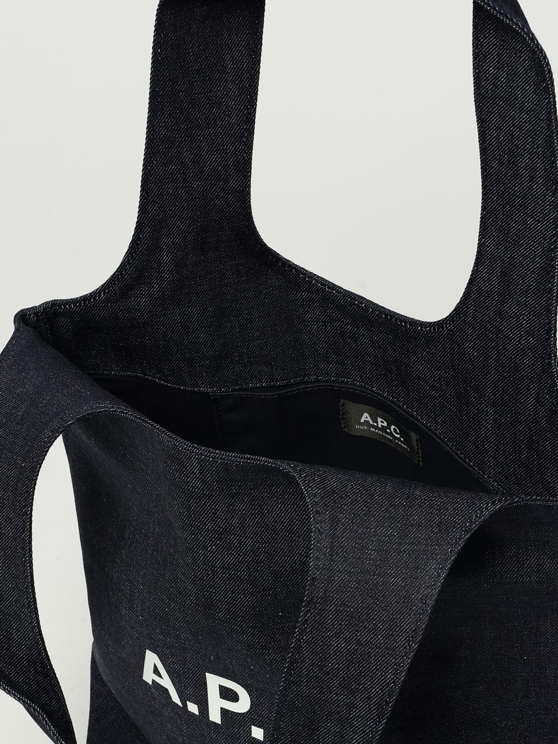 A.P.C. TOTE BAG: Shoulder bag woman A.P.C., Indigo - Img 3