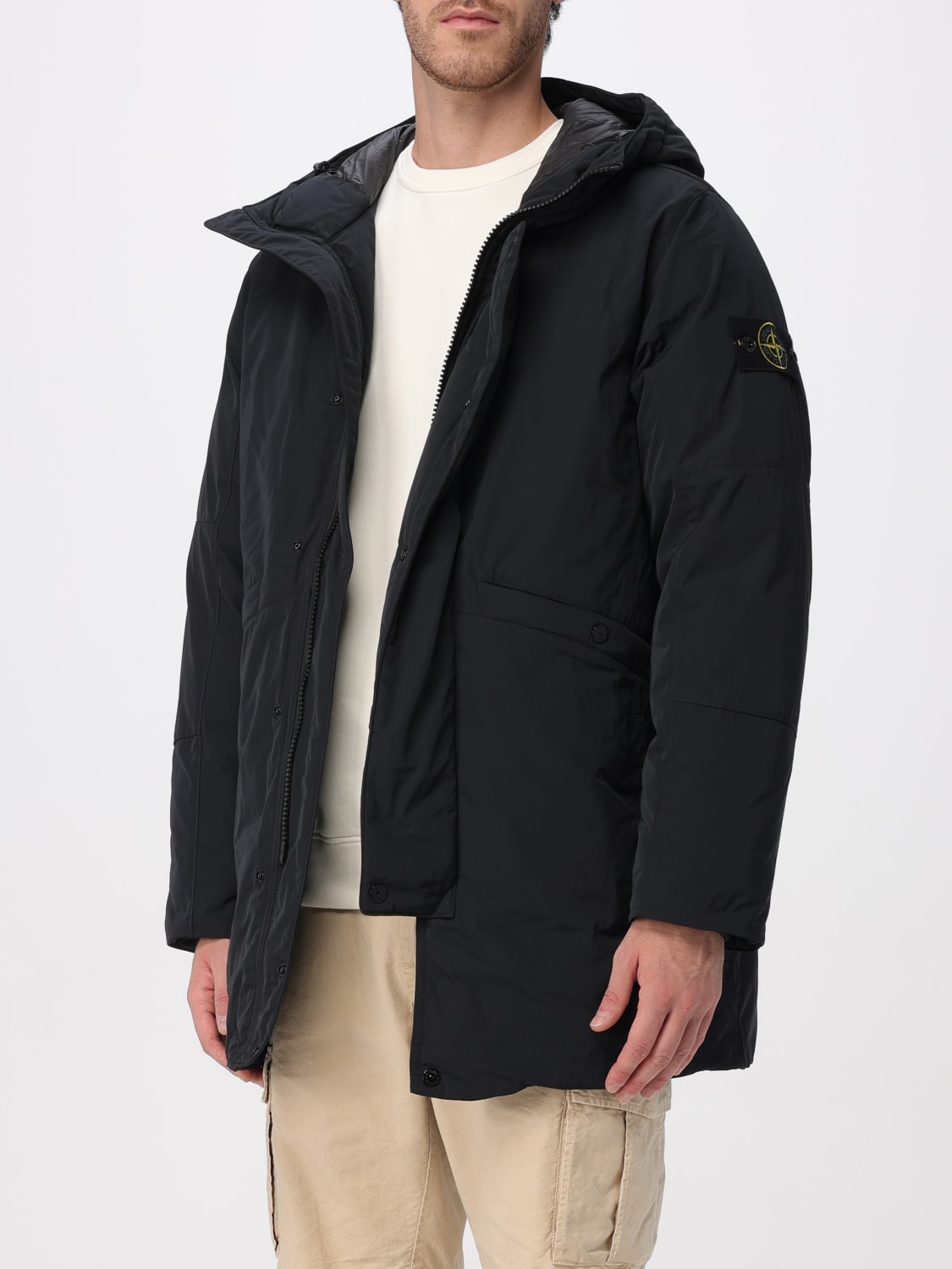 STONE ISLAND 外套: 大衣 男士 Stone Island, 黑色 - Img 4
