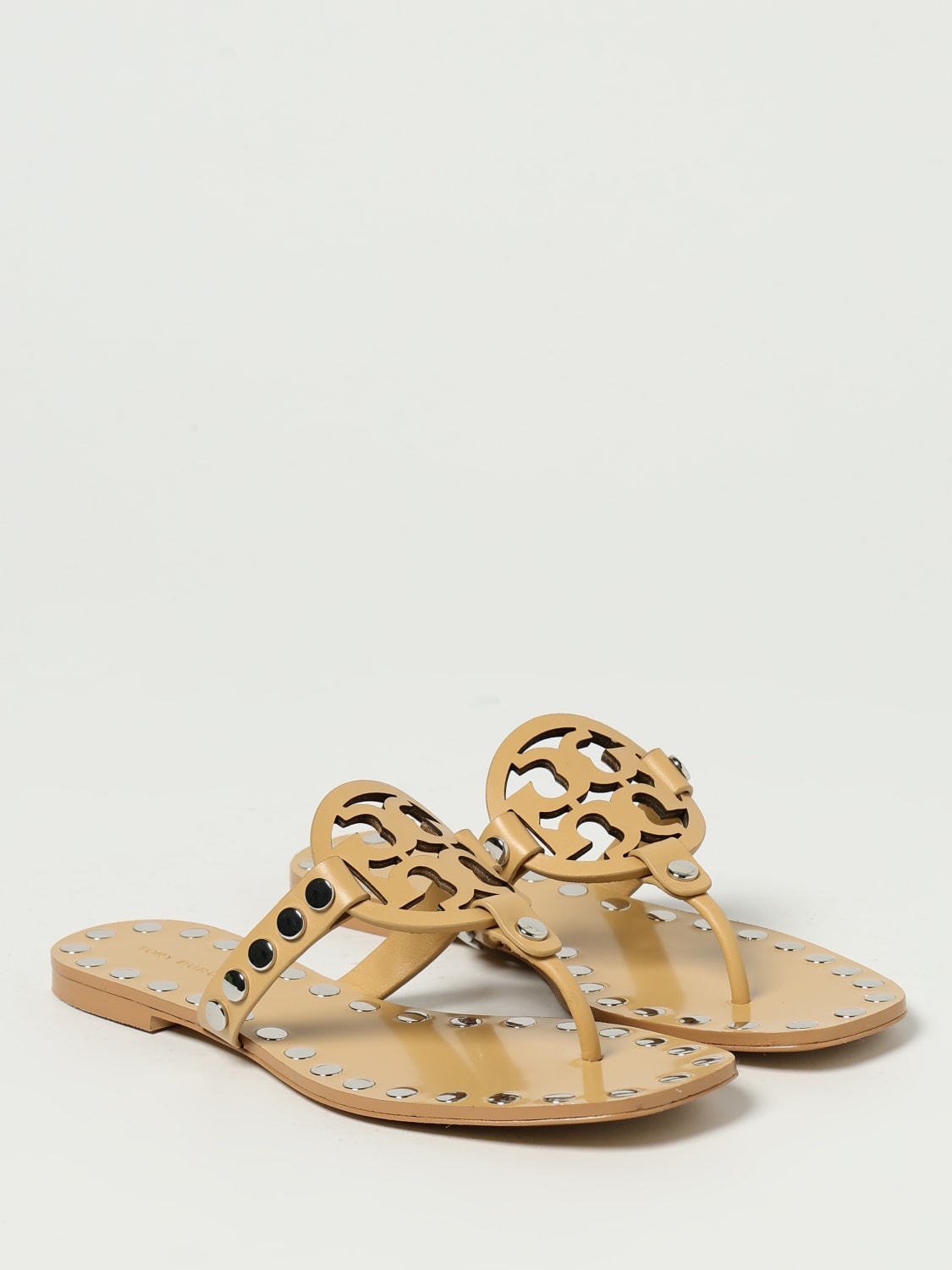 TORY BURCH HEELED SANDAL: Flat sandals woman Tory Burch, Beige - Img 2