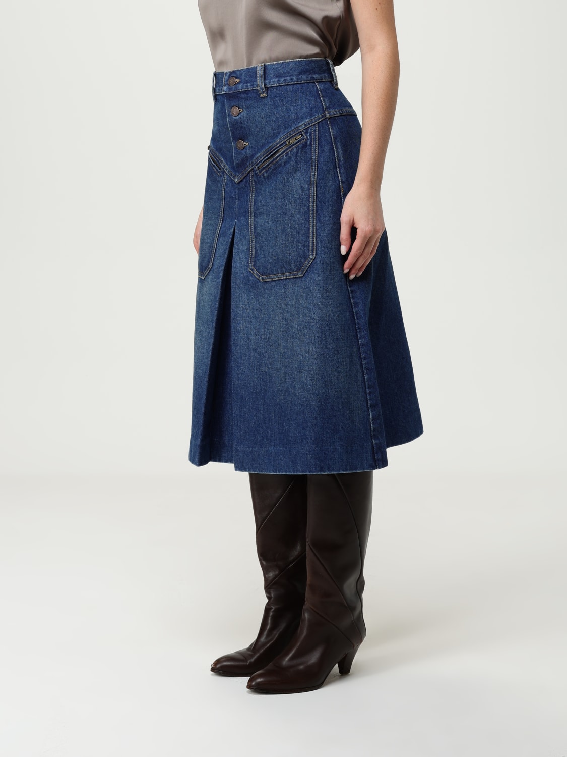 CHLOÉ JUPE: Jupe femme ChloÉ, Bleu - Img 4