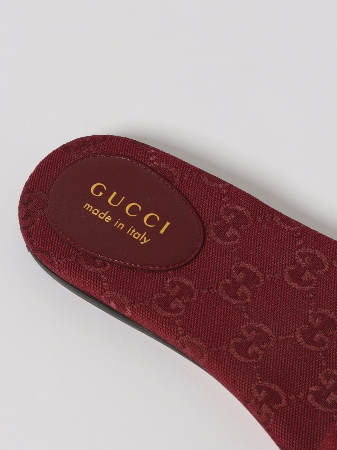 GUCCI HEELED SANDAL: Flat sandals woman Gucci, Burgundy - Img 4