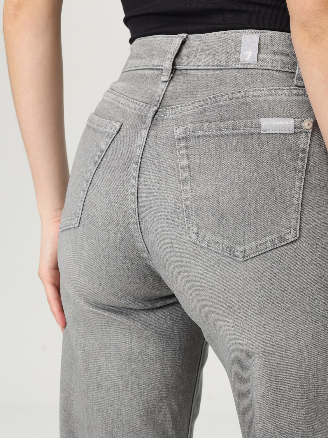 7 FOR ALL MANKIND JEANS: Pants woman 7 For All Mankind, Grey - Img 3
