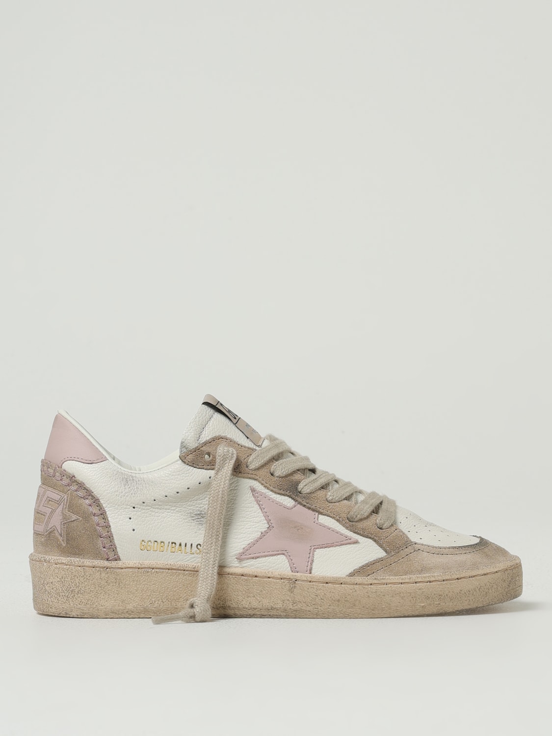 GOLDEN GOOSE SNEAKERS: Sneakers Ballstar Golden Goose in pelle used, Bianco - Img 1
