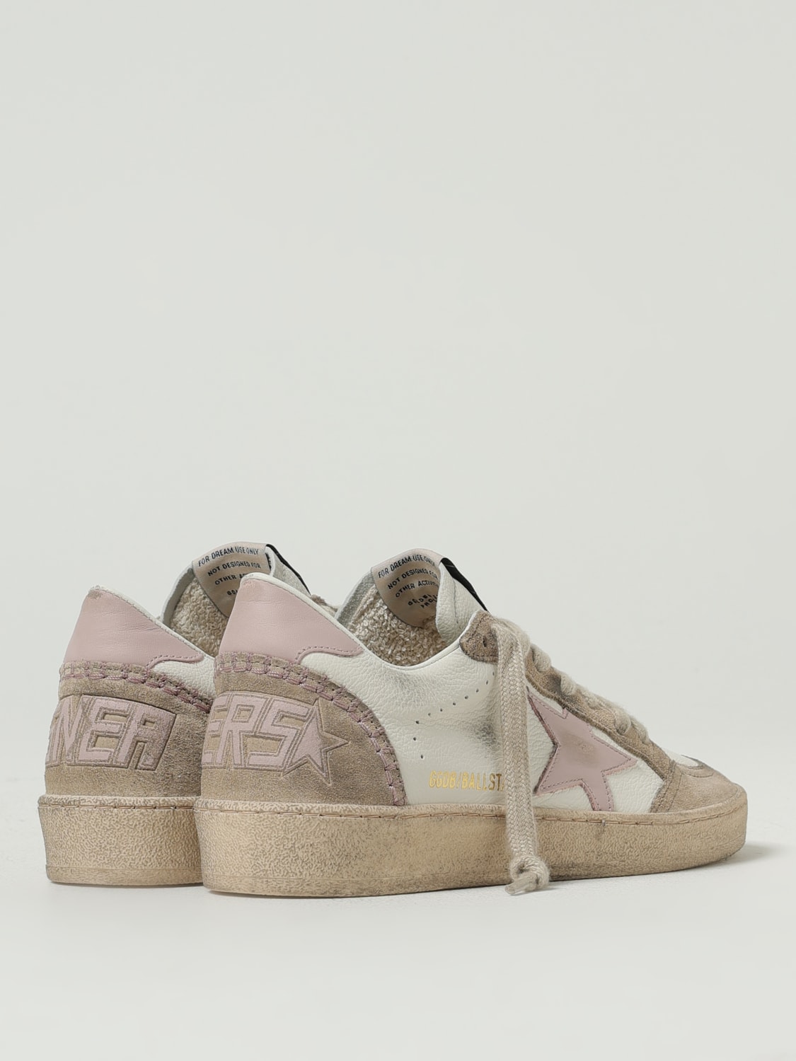 GOLDEN GOOSE SNEAKERS: Sneakers Ballstar Golden Goose in pelle used, Bianco - Img 3