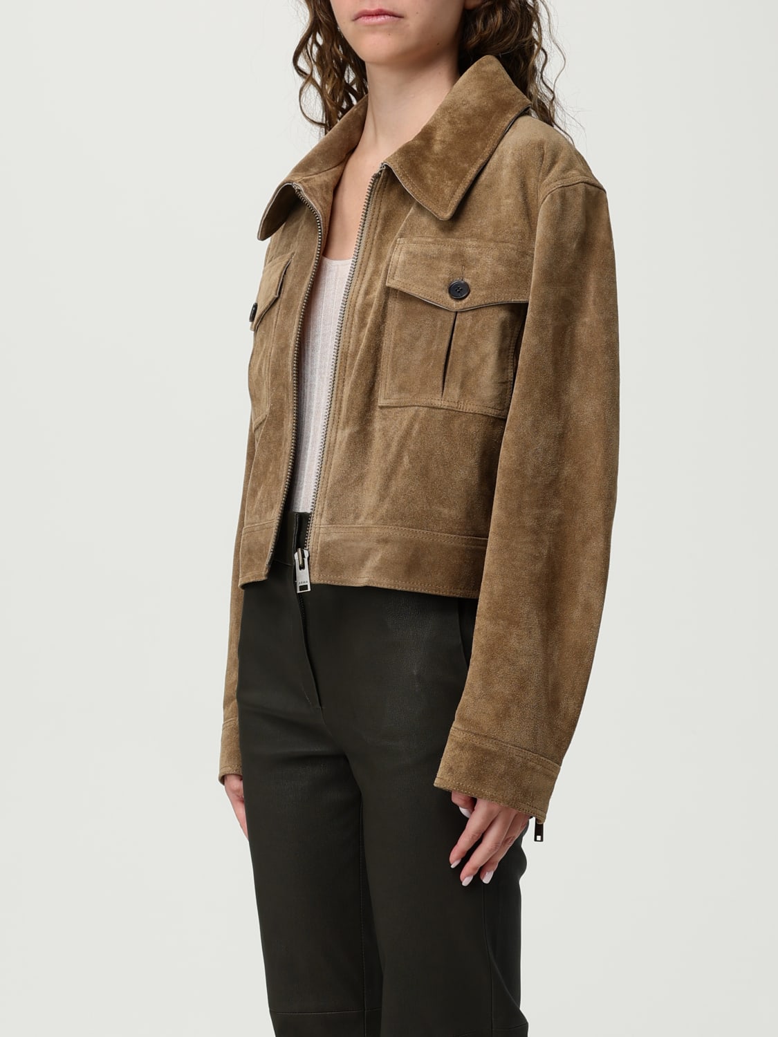 ARMA JACKET: Blazer woman Arma, Olive - Img 4
