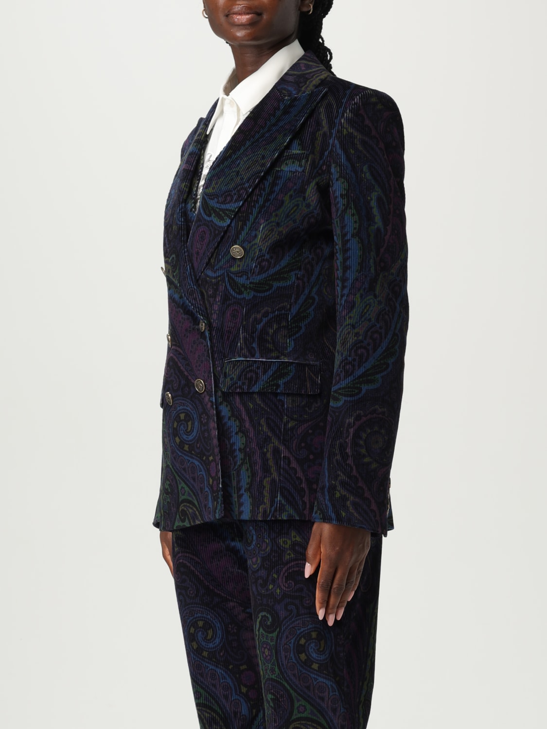 ETRO CHAQUETA: Americana mujer Etro, Azul Oscuro - Img 4