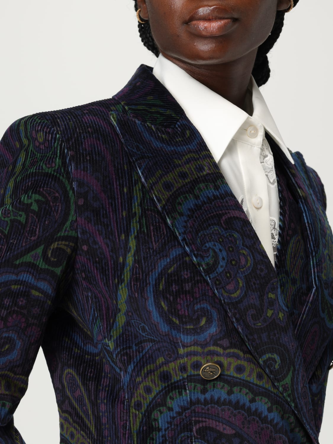 ETRO CHAQUETA: Americana mujer Etro, Azul Oscuro - Img 5