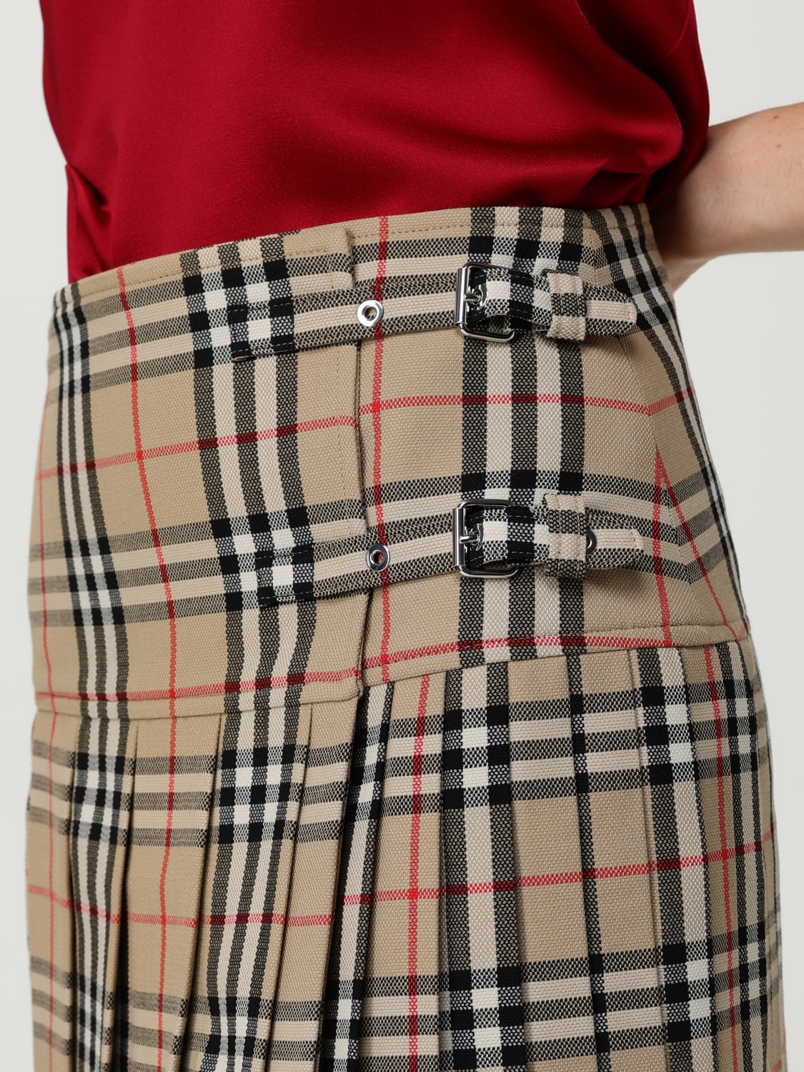 BURBERRY SKIRT: Skirt woman Burberry, Beige - Img 5