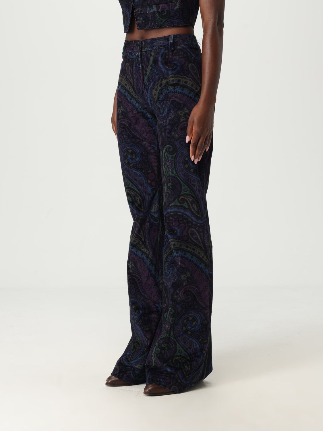 ETRO PANTS: Pants woman Etro, Blue - Img 4