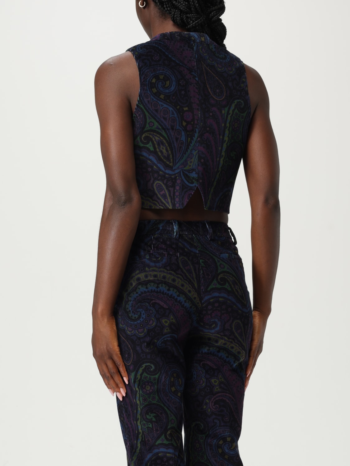 ETRO CHALECO: Chaqueta mujer Etro, Azul Oscuro - Img 3