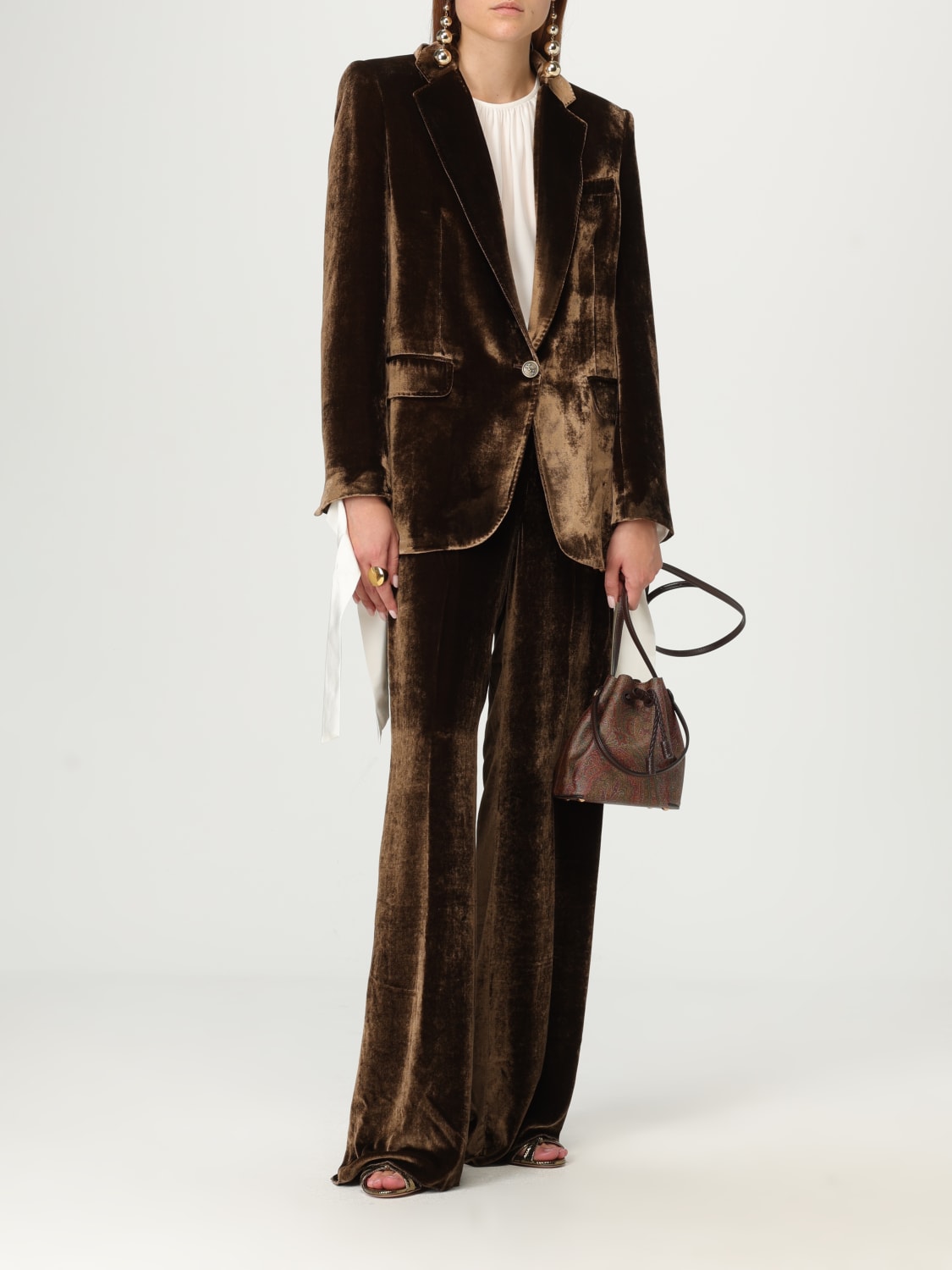 ETRO PANTALON: Pantalon femme Etro, Marron - Img 2
