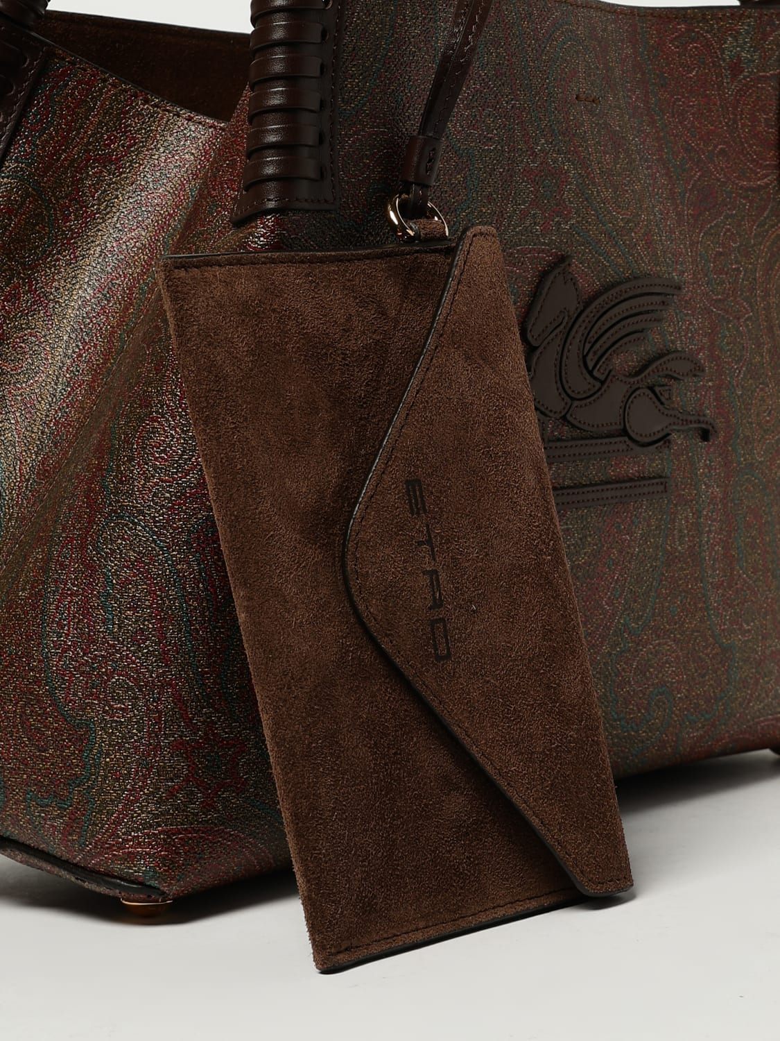 ETRO SCHULTERTASCHE: Schultertasche damen Etro, Braun - Img 4