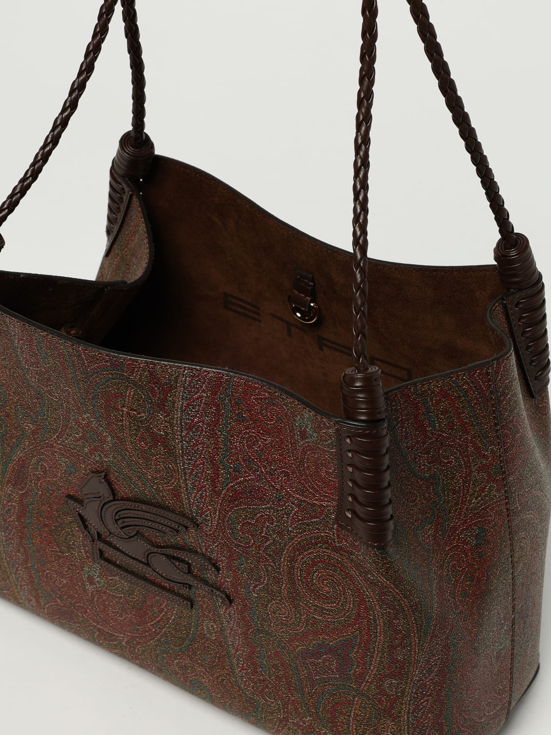 ETRO SCHULTERTASCHE: Schultertasche damen Etro, Braun - Img 5